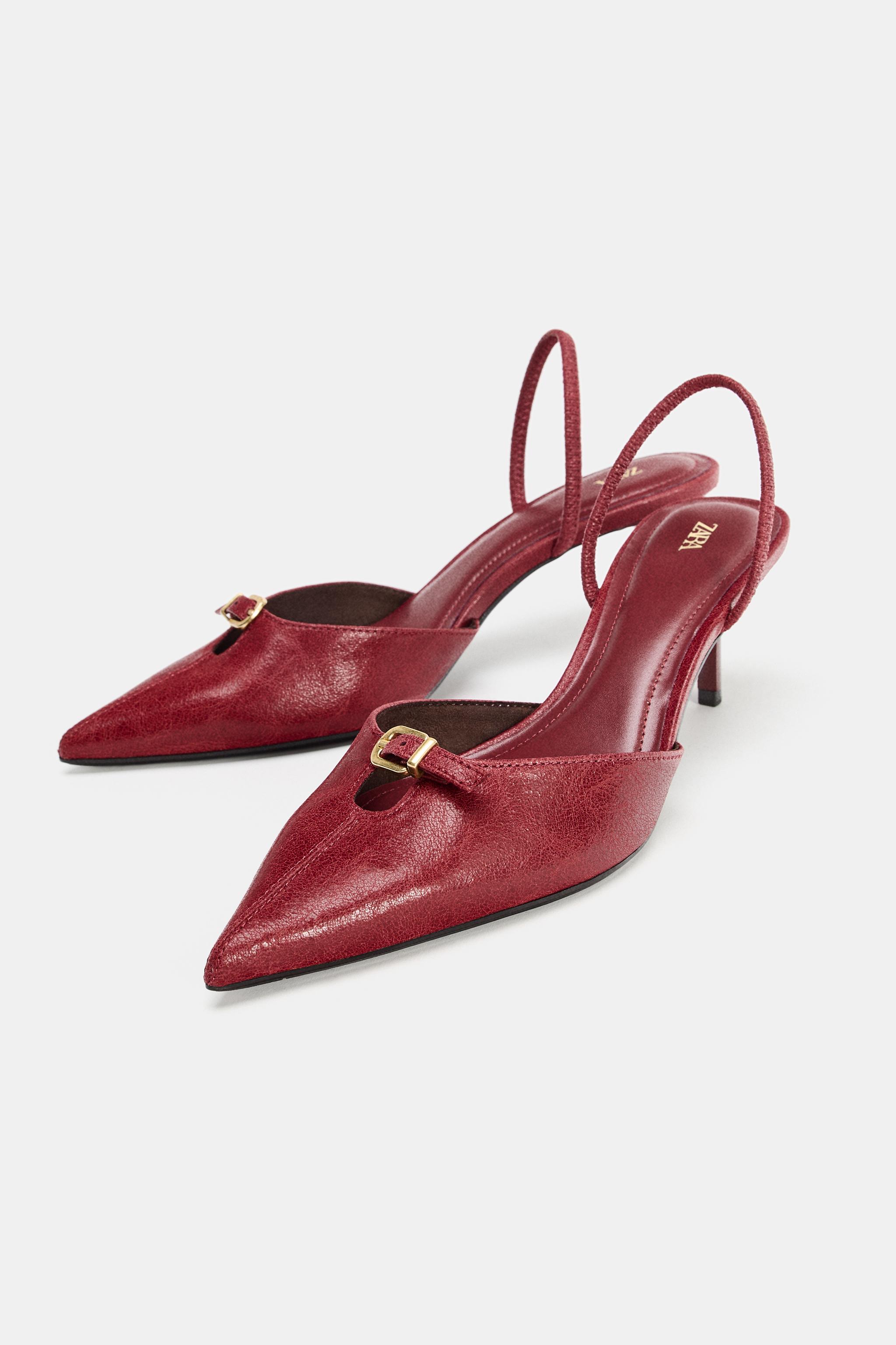 BUCKLED SLINGBACK HEELS